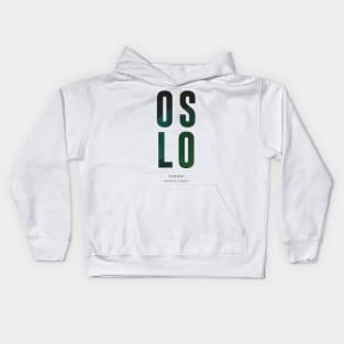 Oslo City typography Kids Hoodie